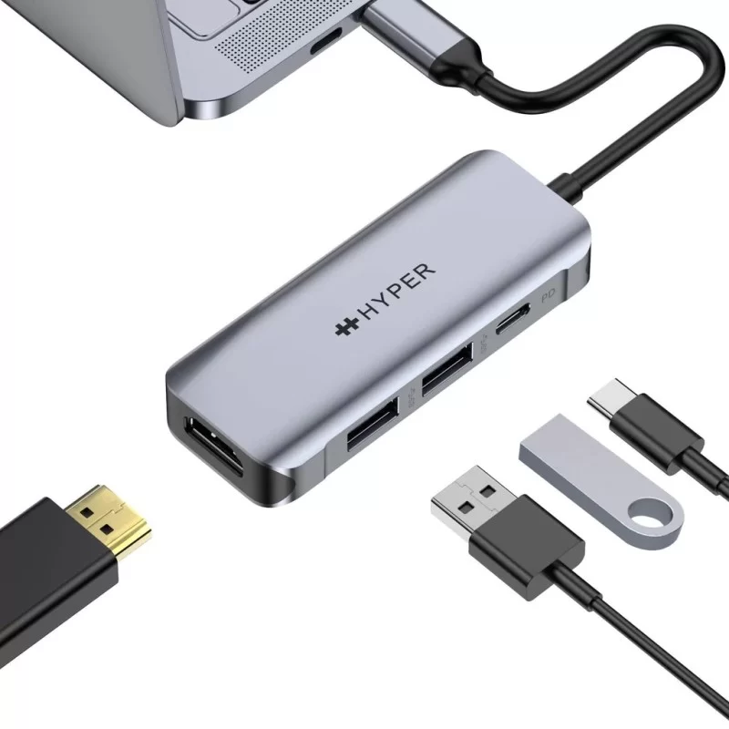 Adaptador Hub Targus USB-C a 2 Puertos USB 3.0 - USB-C - HDMI